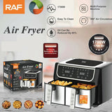 Air Fryer RAF Doble Canasta 9L - 1700W con Tecnología 360°