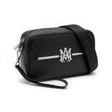 Bolso Cruzado Negro Mate MA - Cuerina Sintética