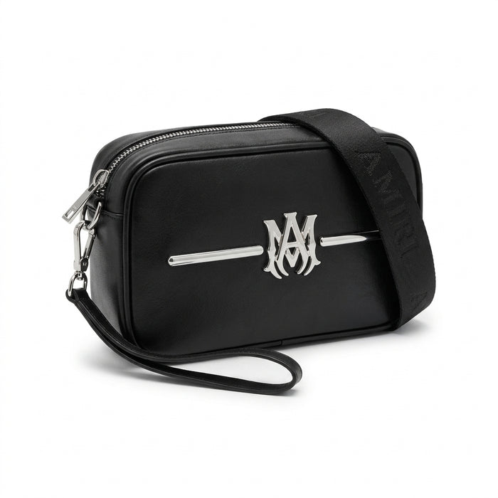 Bolso Cruzado Negro Mate MA - Cuerina Sintética