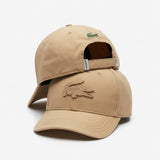 Gorra Beige con Bordado de Reptil