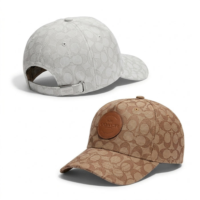 Gorras con Estampado Monograma en Crema y Terracota