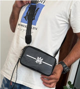 Bolso Cruzado Negro Mate MA - Cuerina Sintética