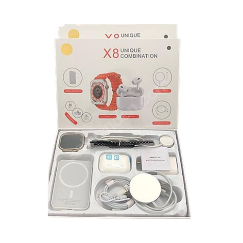 Combo Smartwatch X8 con PowerBank y Audífonos
