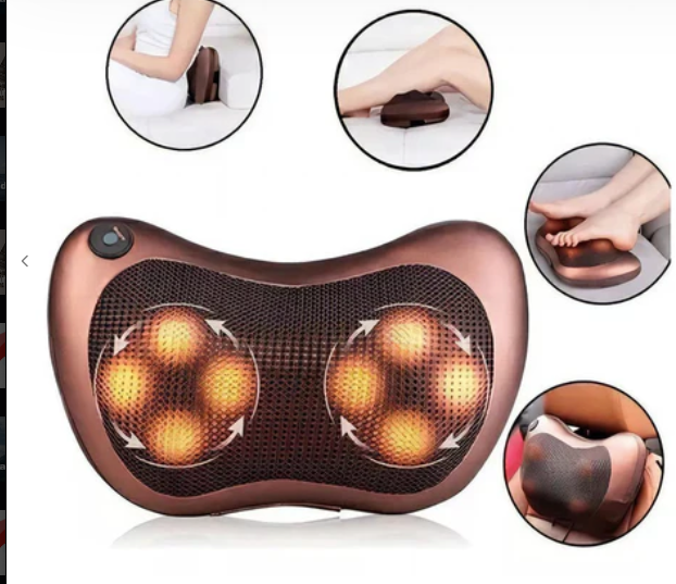 Cojín Masajeador Corporal Shiatsu con Calor | Cuello, Espalda y Piernas