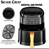 Air Fryer Silver 8L con Pantalla Táctil LED