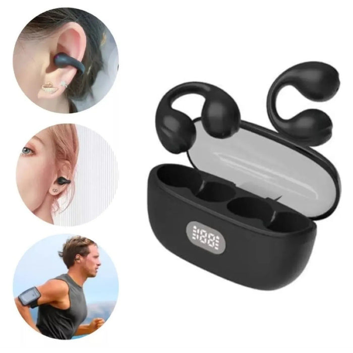 Audífonos Bluetooth Clip-on F50 con Estuche de Carga
