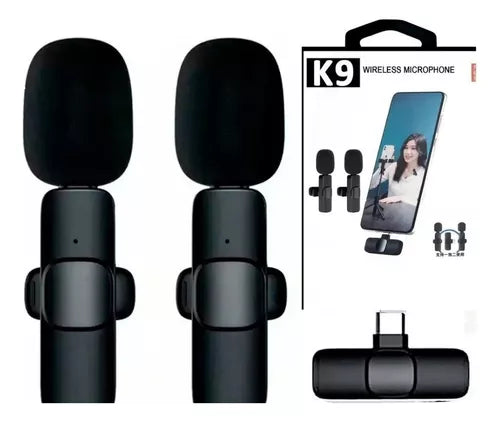 Micrófono Inalámbrico Doble K9 para Celular