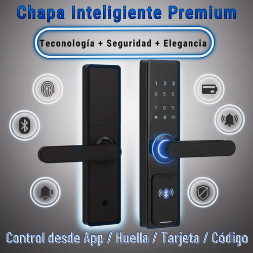 Cerradura Inteligente WiFi con Huella, Clave, Tarjeta y App