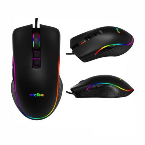 Mouse Gamer S180 Ergonómico con RGB