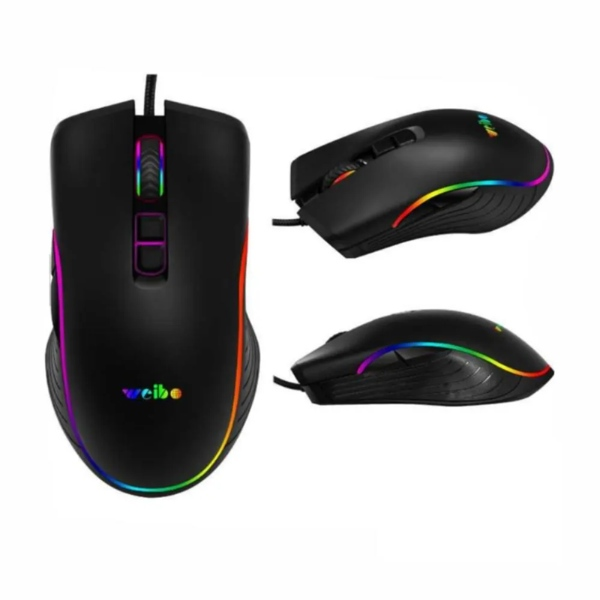 Mouse Gamer S180 Ergonómico con RGB