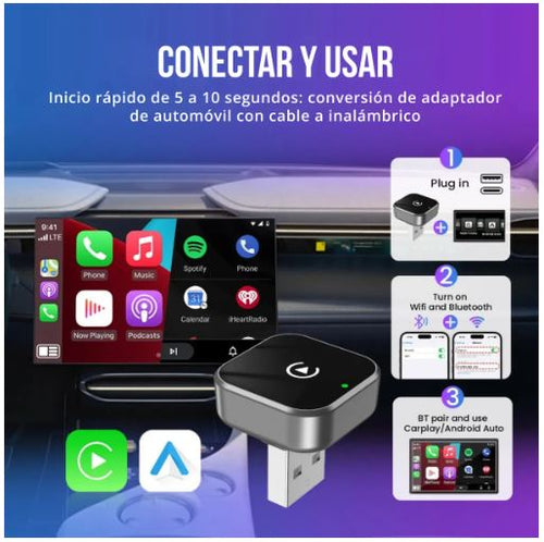 CarPlay Adaptador Bluetooth para Carro - KINROSS DIRECT