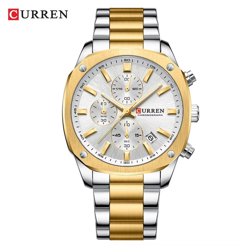 Reloj Curren 8490 Acero Inoxidable Cronógrafo para Hombre
