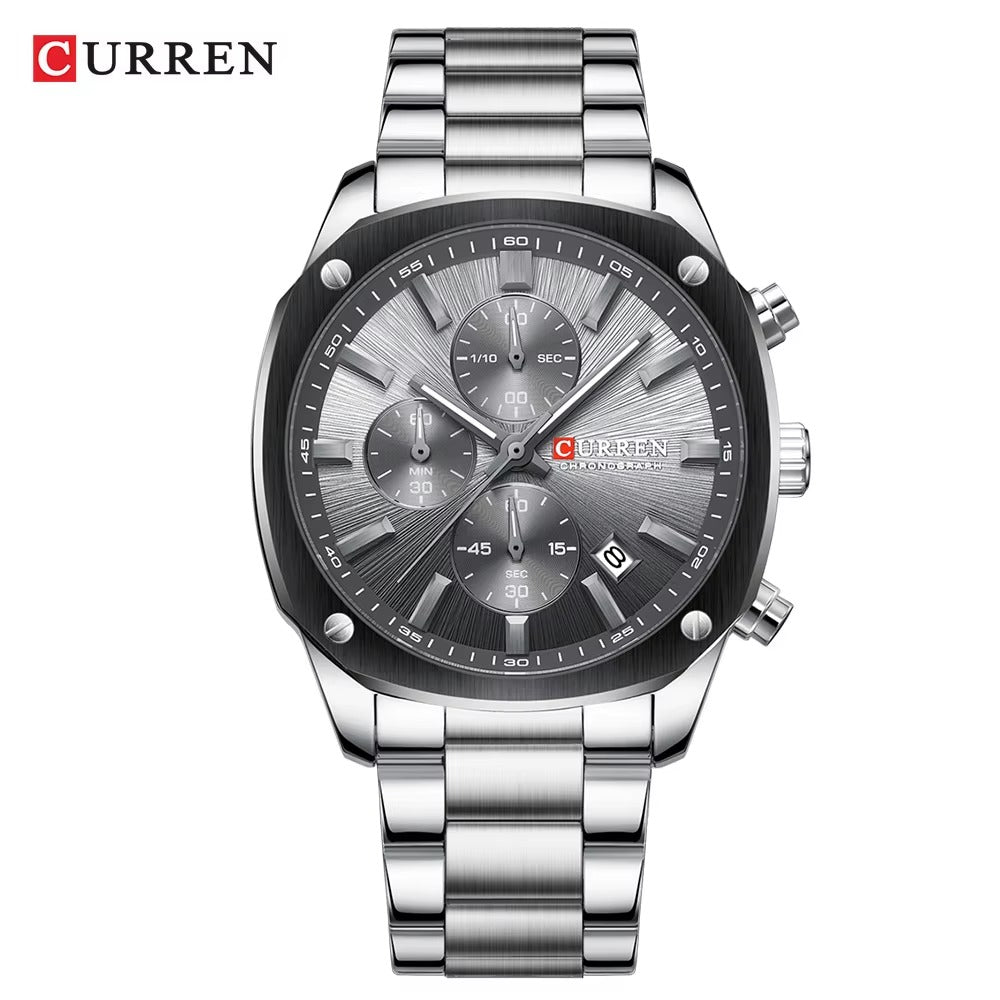 Reloj Curren 8490 Acero Inoxidable Cronógrafo para Hombre