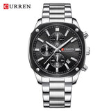 Reloj Curren 8490 Acero Inoxidable Cronógrafo para Hombre