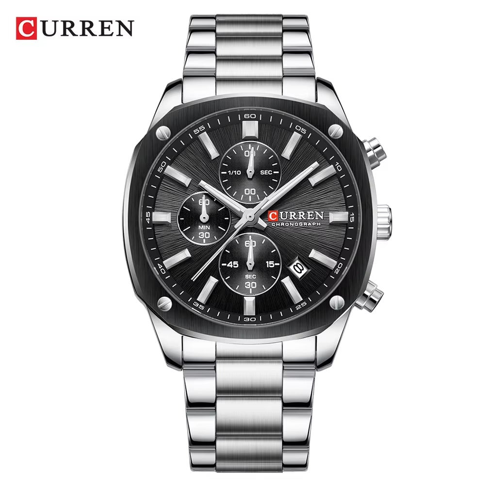 Reloj Curren 8490 Acero Inoxidable Cronógrafo para Hombre