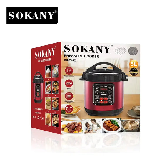 Olla de Presión Eléctrica Sokany 5L - 12 Funciones