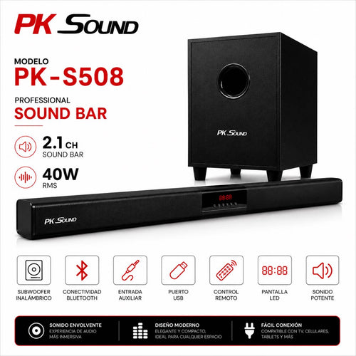 Barra De Sonido Con Bajo Potente S508
