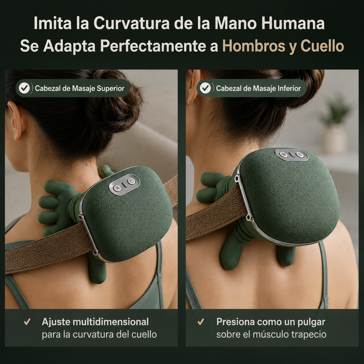 Masajeador Portátil de Cuello y Hombros con Calor