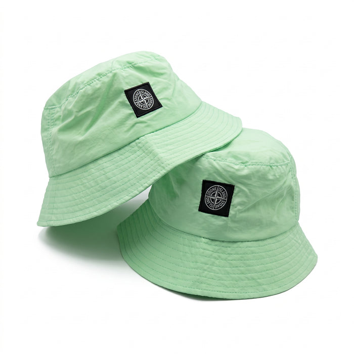 Gorro Bucket Hat Verde Menta con Parche Frontal