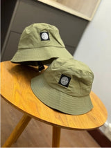 Gorro Bucket Hat Verde Militar con Parche Frontal
